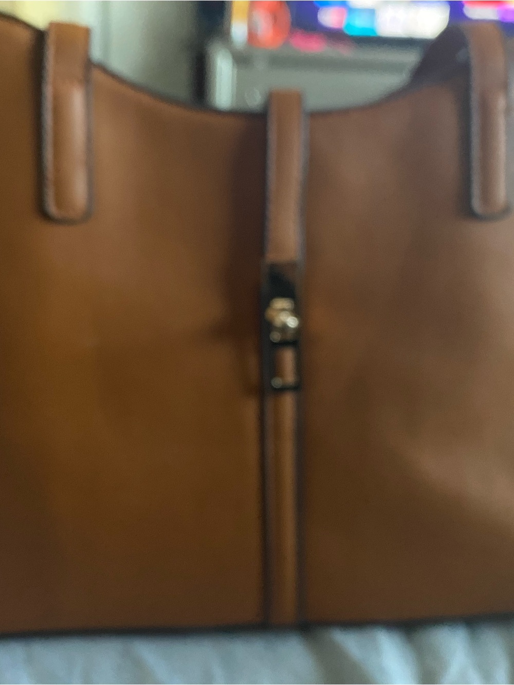 Classic Brown Leather Tote Bag for Men